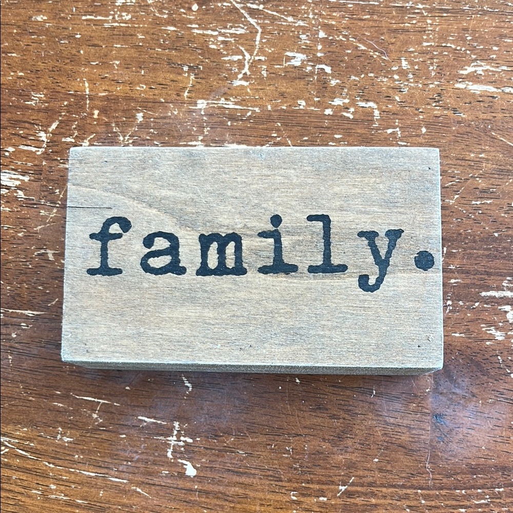 Rustic Wooden Family Tabletop Sign